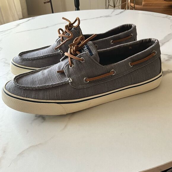 Sperry Gray and Brown Men's Sneakers - Picture 2 of 13